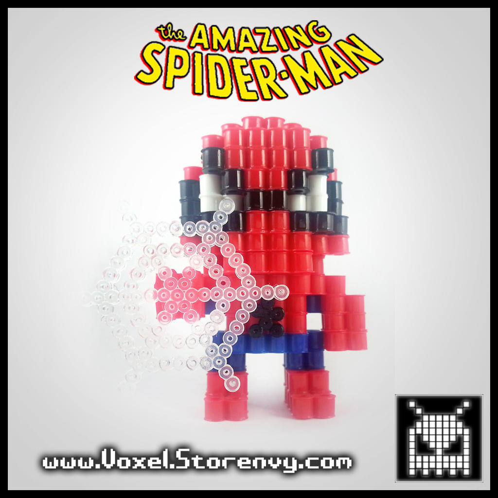 Spiderman 3D Voxel Perlerbead (Amazing #Spiderman)