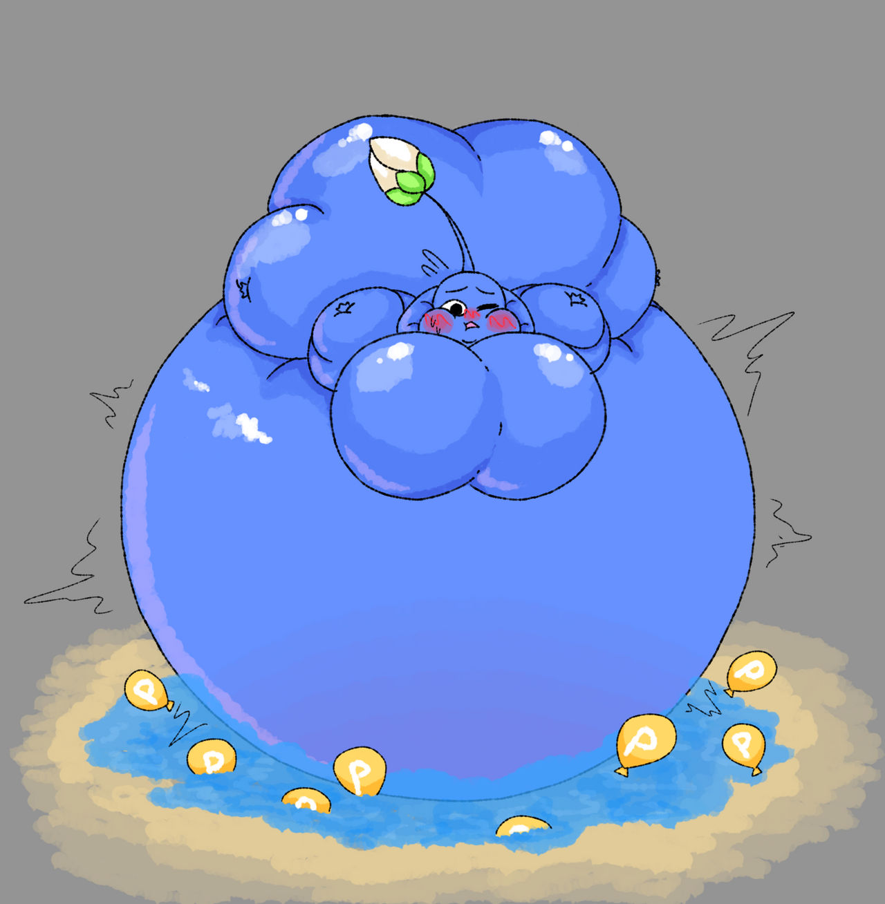 Block Blue Inflation Blue pikmin P balloon inflation by Aolanilly on DeviantArt