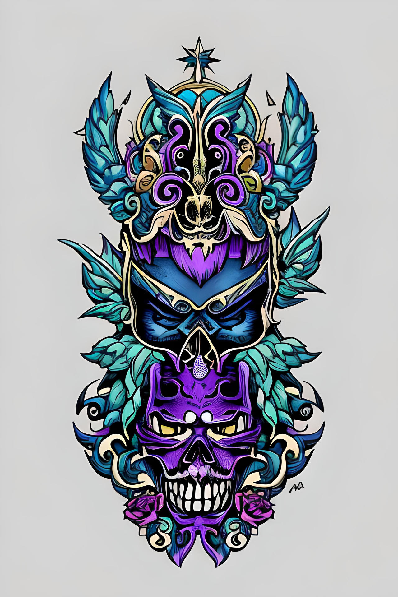 Skull Death Tattoo Design by DeathApparel on DeviantArt