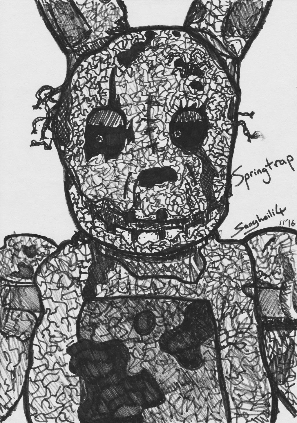~Springtrap drawing from school~ by Terixel on DeviantArt