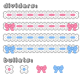 Ribbon divider+bullet pack