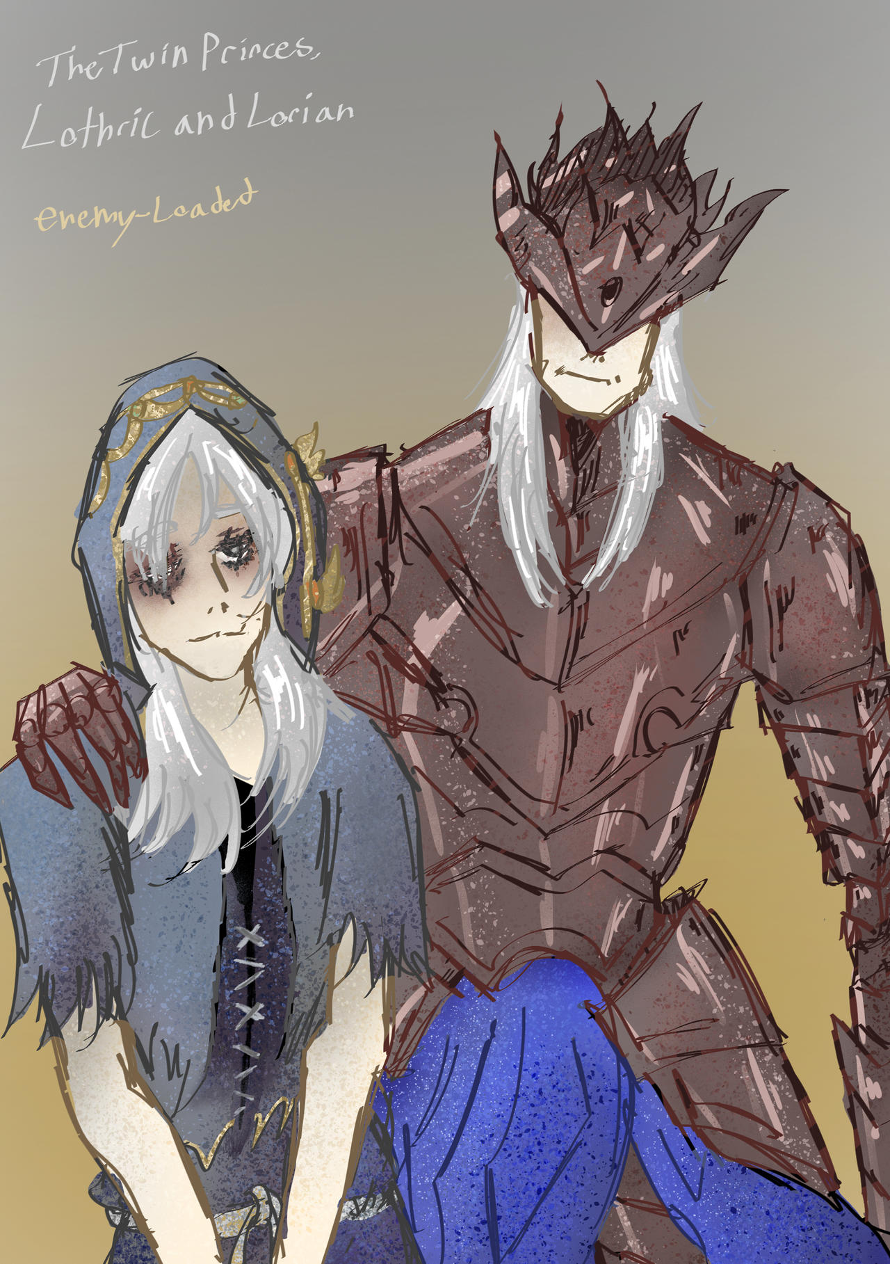 The twinprinces, Lorian and Lothric by EnemyLoaded on DeviantArt