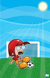 Tommy playing Soccer