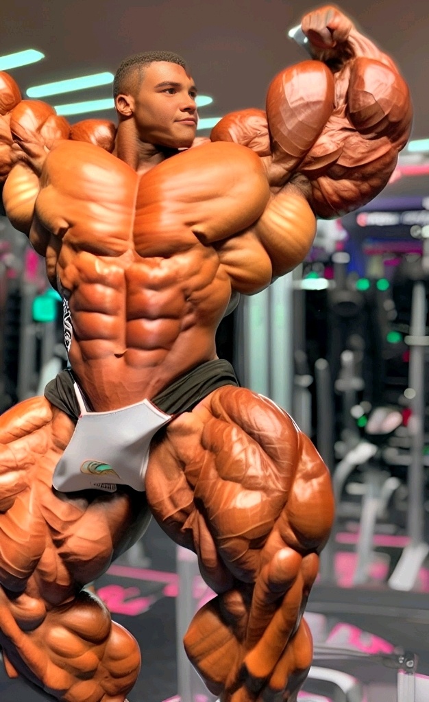 Mega Muscles Create 'n Flexing my gigantic huge Muscles makes me soo hard by AI ...
