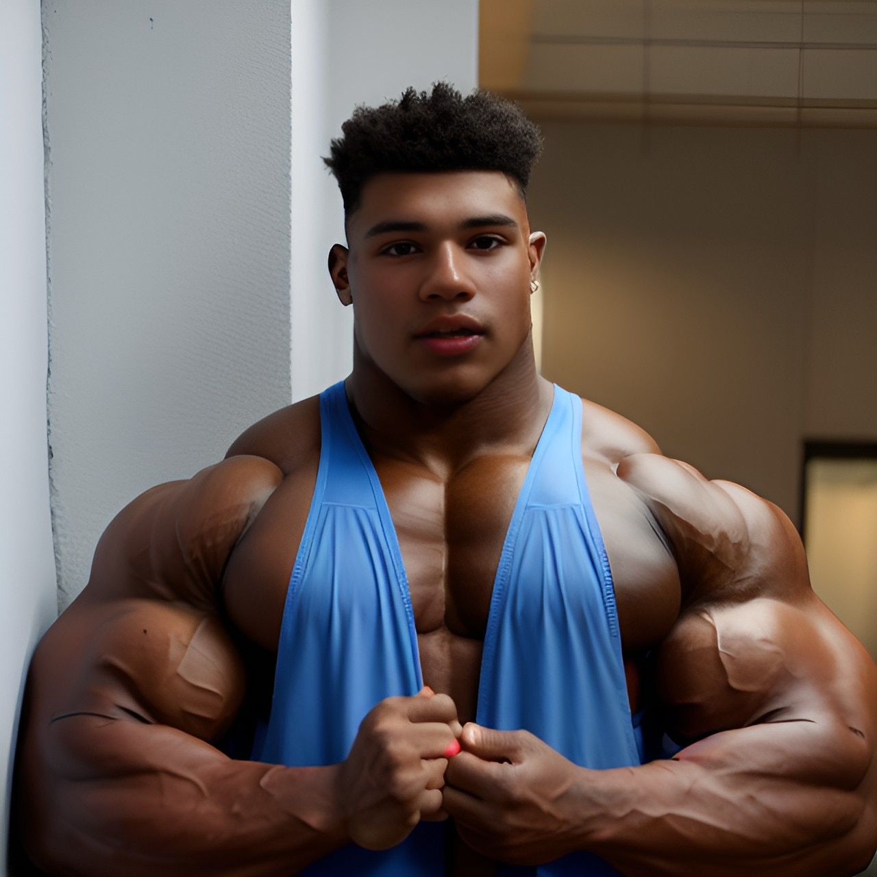 Deviantart Bug Muscle Handsome black Muscledude by AI-Muslephantasies on DeviantArt
