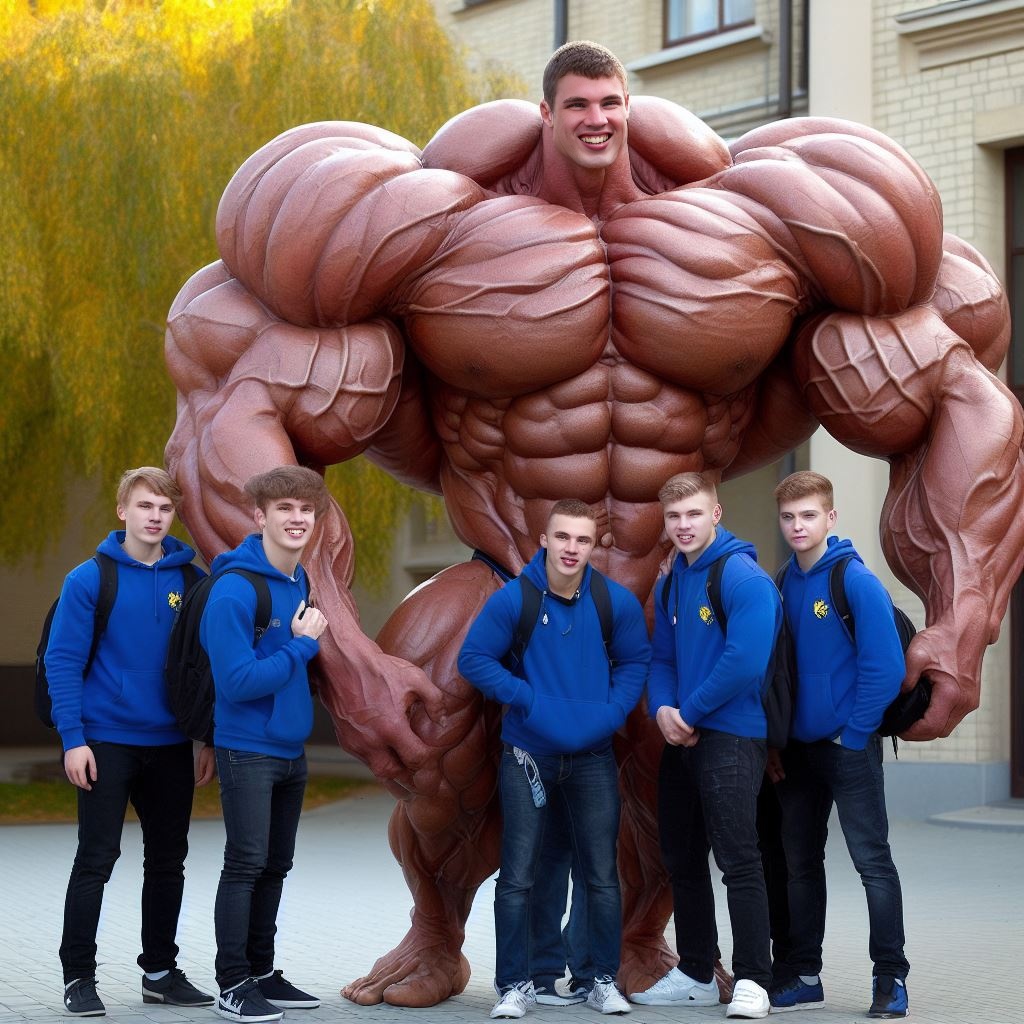 He s The Tallest And Strongest Boy At School By AI Muslephantasies On he-s-the-tallest-and-strongest-boy-at-school-by-ai-muslephantasies-on