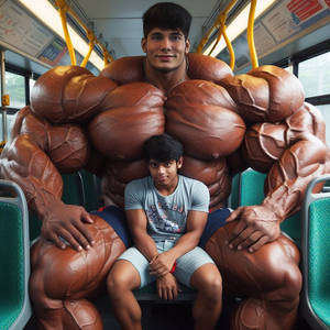 Huge teen Muscleboys using public Transport 16