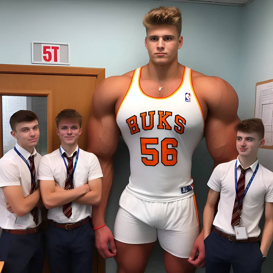 7ft tall (and taller) Highschool Muscleboys 19 by AI-Muslephantasies on ...