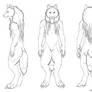 Werewolf Female Turnaround Lineart