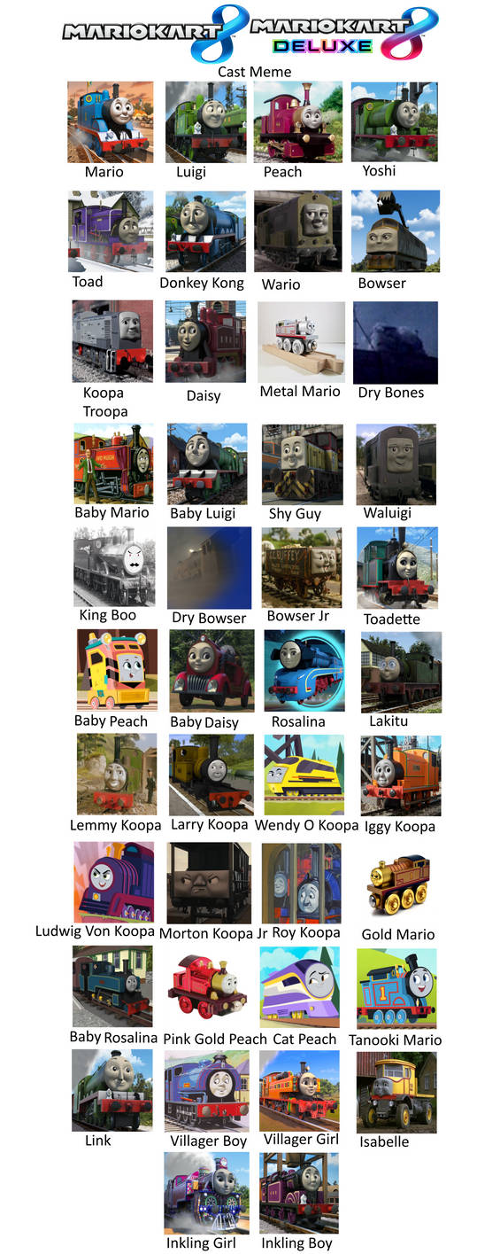 Mario Percy Thomas (Mario) Kart 8/Deluxe Cast by JefftheDarkWolf on DeviantArt