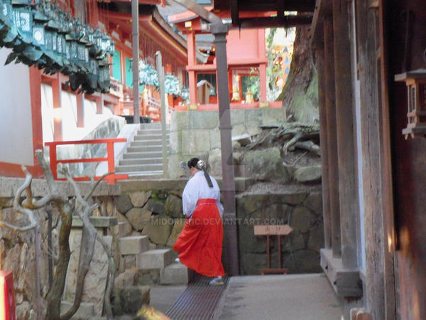 Shrine Maiden at Kasuga Taisha