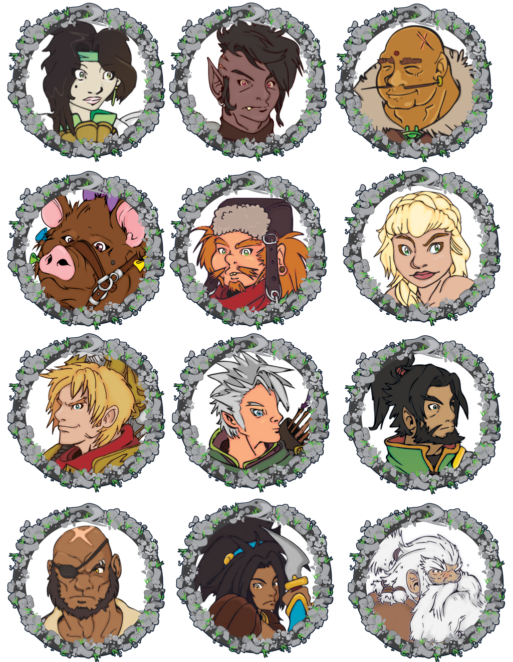 All character tokens by DraworDye on DeviantArt