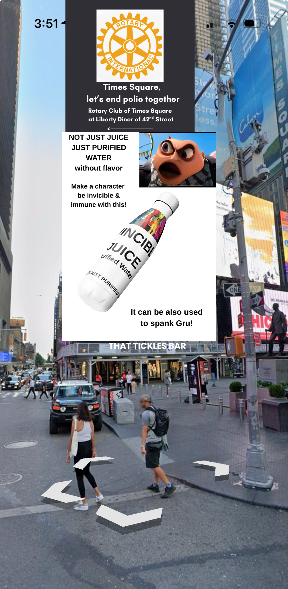 Invincible Juice Billboard in Times Square, NYC