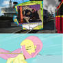 Fake Reeko prepares to shave Fluttershy to pieces