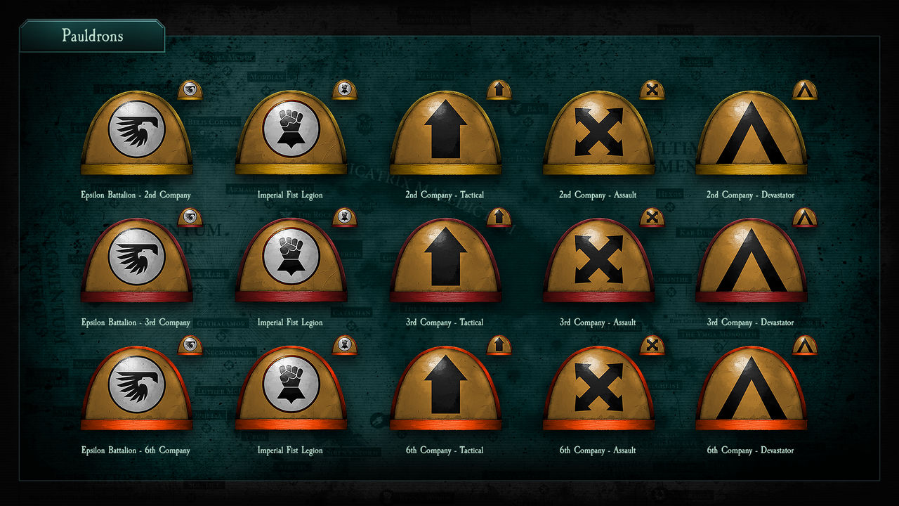 Chapter Command Pauldron Battalion Pauldrons by VigilTurt on DeviantArt