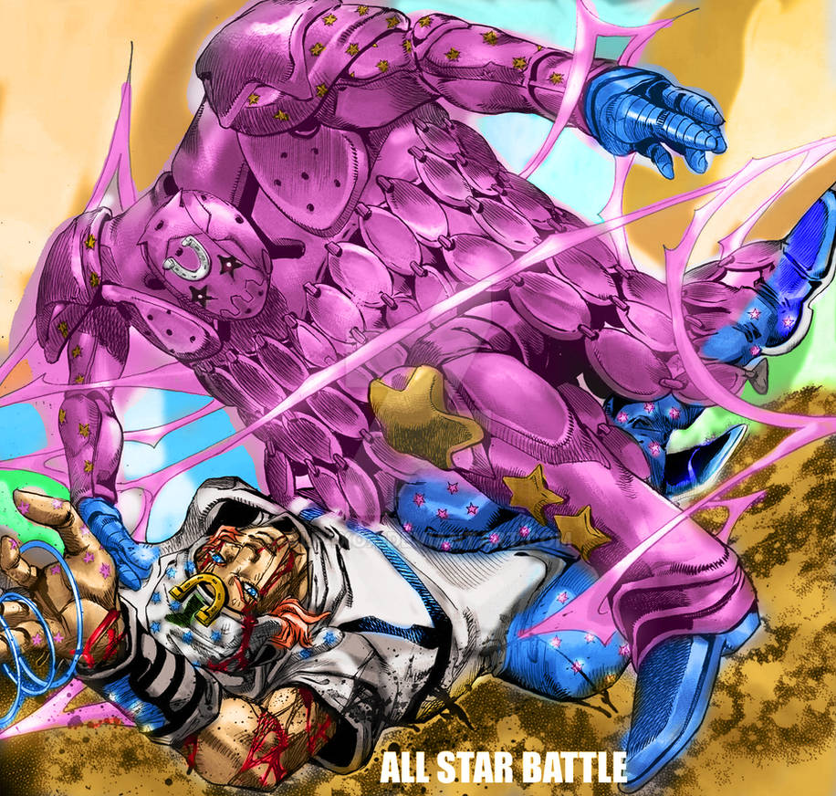 johnny joestar, tusk, and tusk act4 (jojo no kimyou na bouken and 1 more)  drawn by satan331