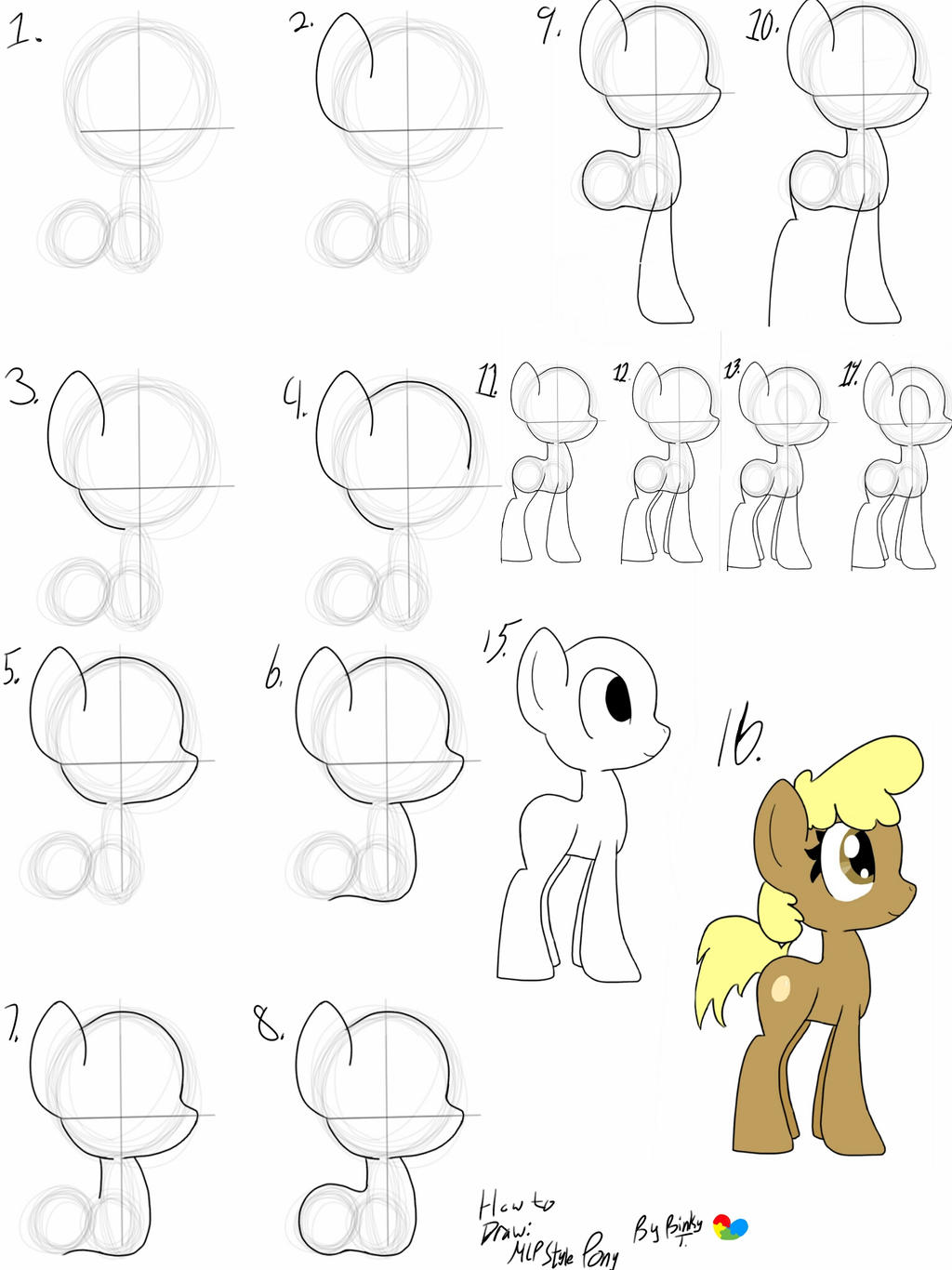 How to draw: MLP Style pony by Binkyt11 on DeviantArt
