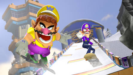 Snowboarding on Mount Wario