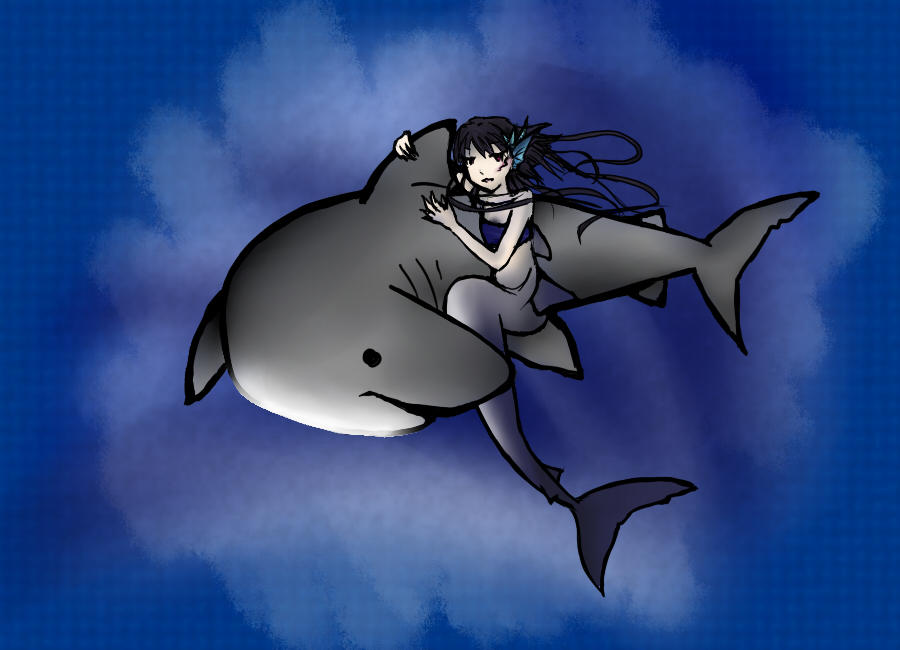 Mermaid Ride Shark Shark mermaid by RikaChama1983 on DeviantArt