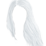 Painted White Hair - PNG