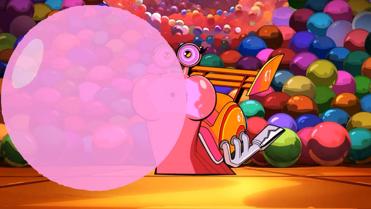 Burn Blowing A Bubble with Cray-Cray Eyes by greg10ory on DeviantArt