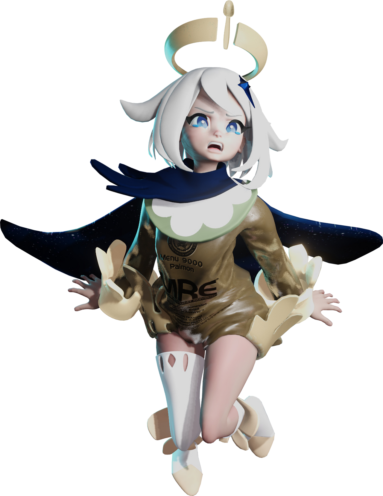 Paimon Render by NeekoSG on DeviantArt