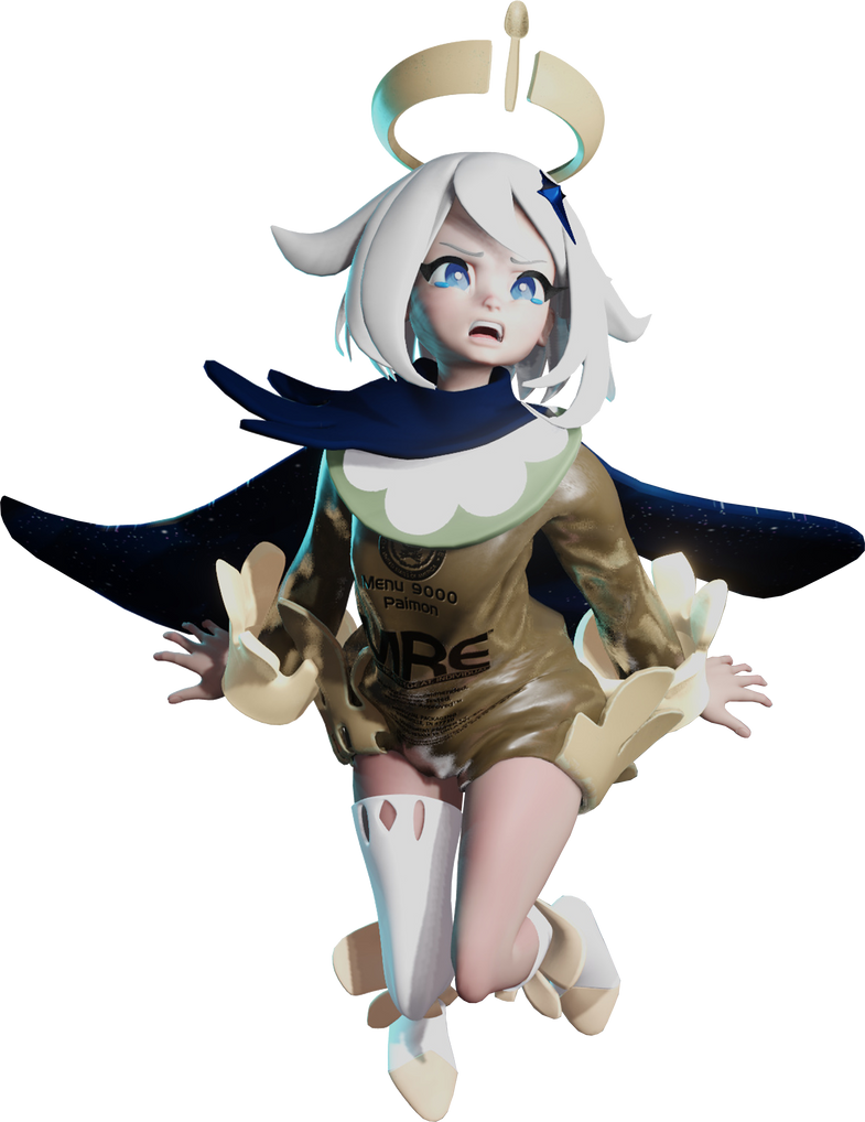 Paimon Render by NeekoSG on DeviantArt