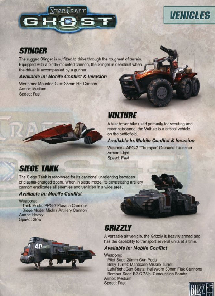 Starcraft Ghost Vehicles by ZergRex on DeviantArt
