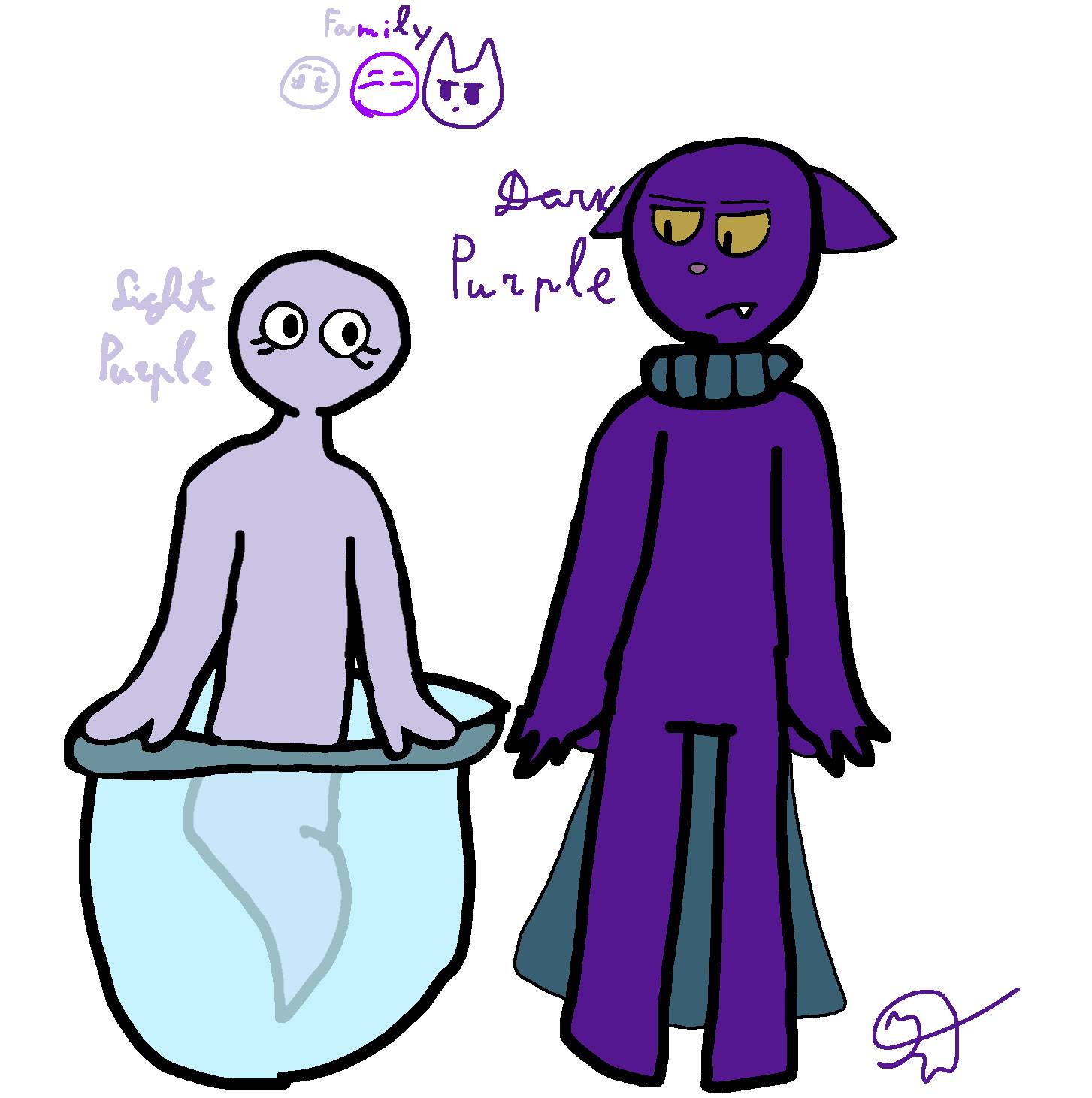 Rainbow friends oc-Light purpul and Dark purpul