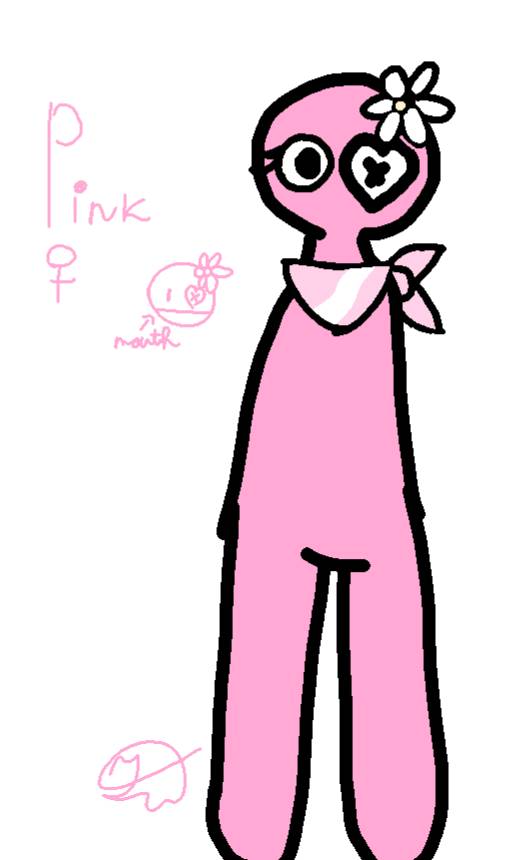 Pink (Rainbow Friends OC) by TheCassowaryCookie on DeviantArt