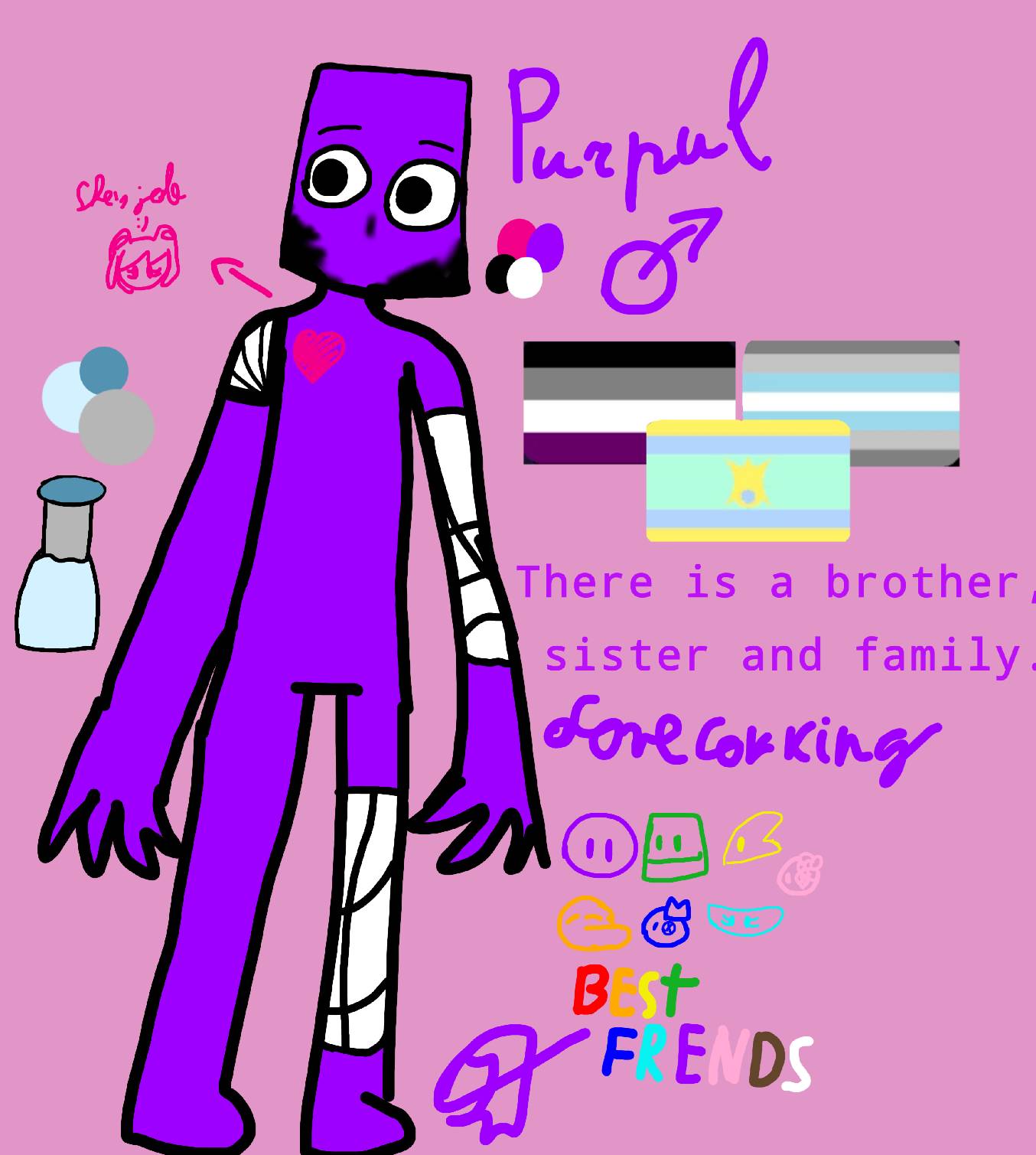 Purple from rainbow friends as a human by macandcheese553 on DeviantArt