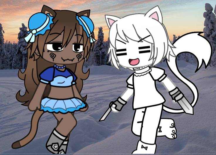 Day 21 of snow:Two cats
