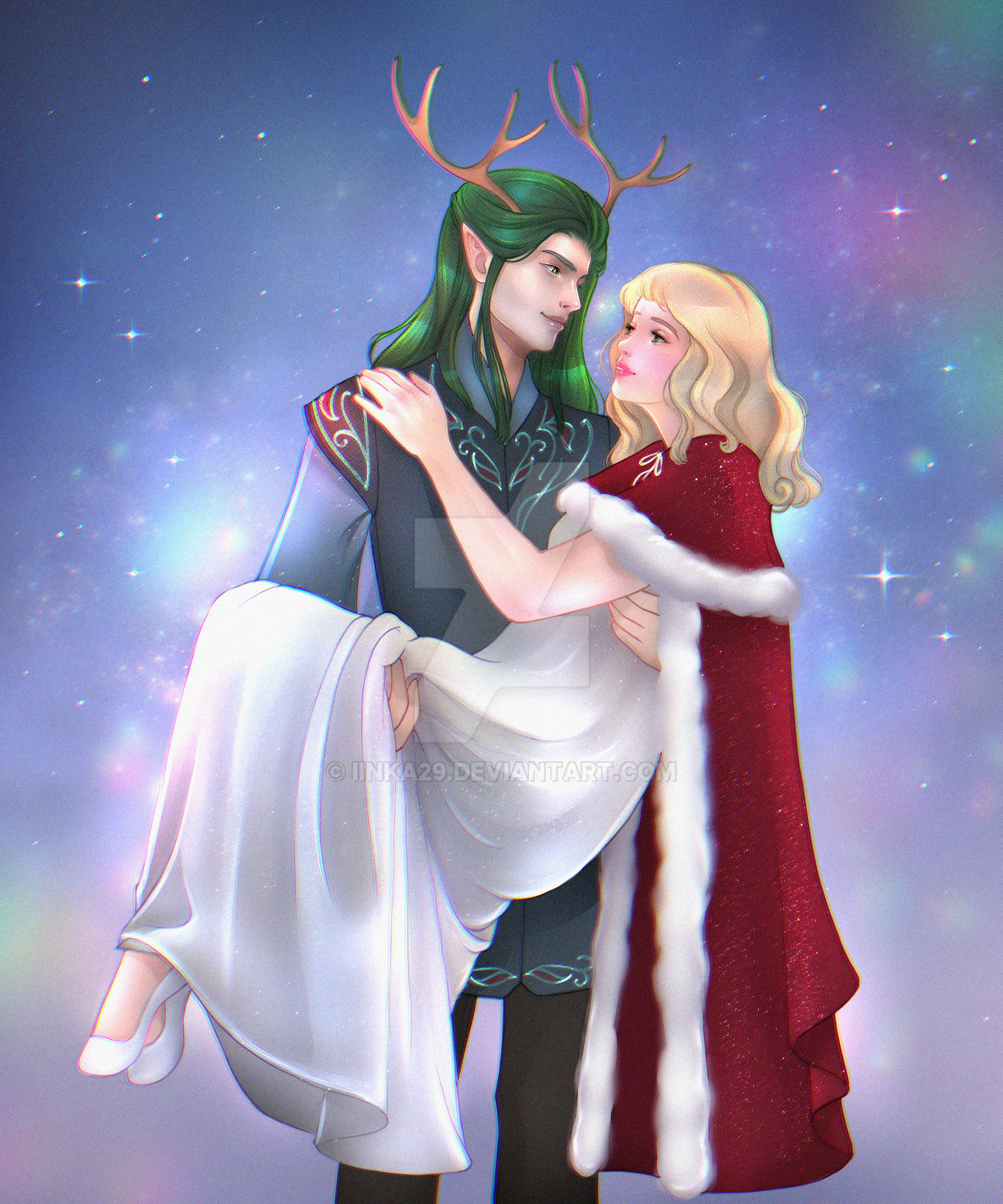Romantic Deviantart Romantic Couple / Commission by iinka29 on DeviantArt