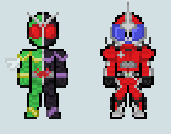 Chibi Rider sprite LIST - Kamen Rider W