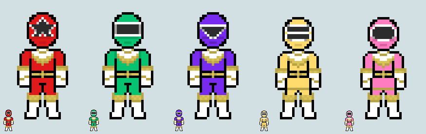 Chibi Ranger sprite - Ohranger by Malunis on DeviantArt