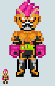 Chibi Rider sprite - Ex-Aid (Double Fighter Gamer)