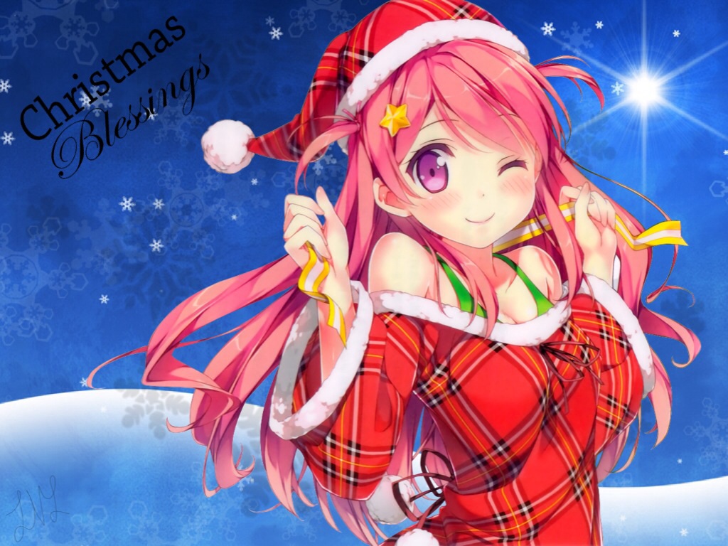 Anime Christmas Greeting Cards #3 - 12/11/14 by VictoriaSlaughter95 on  DeviantArt