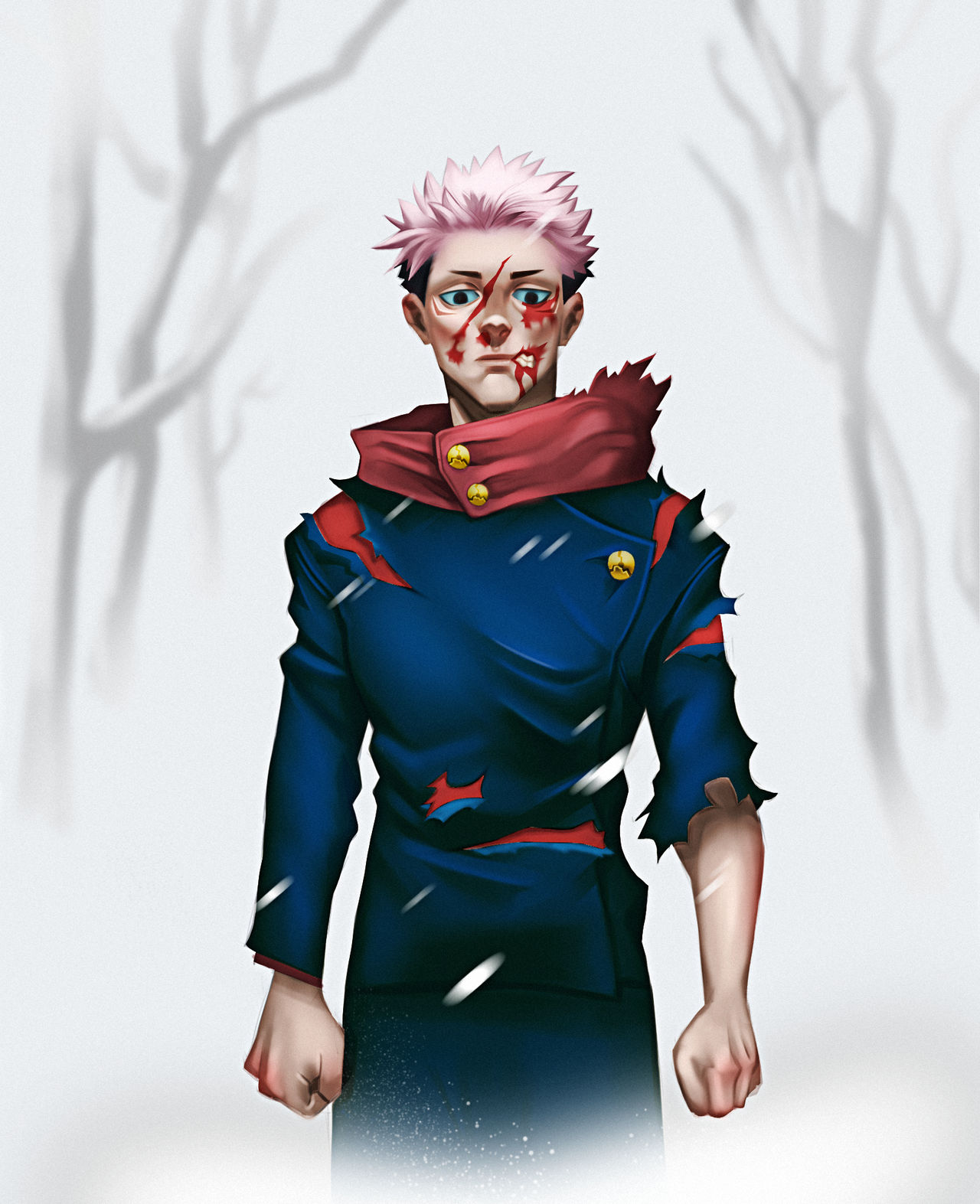 Yuji Itadori // Jujutsu kaisen - Fan art by Sigururoo on DeviantArt