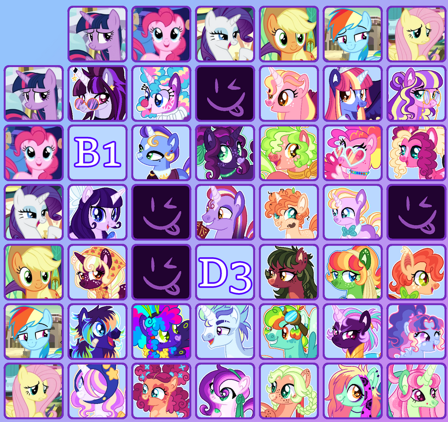 MLP Grid Mane 6 x Mane 6 OPEN