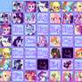 MLP Grid Mane 6 x Mane 6 OPEN