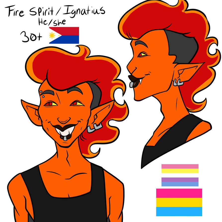 Artistic rendition of Fire Spirit Cookie with a determined expression and fiery aura