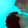 Johnlock Almost Kiss Cell Blue