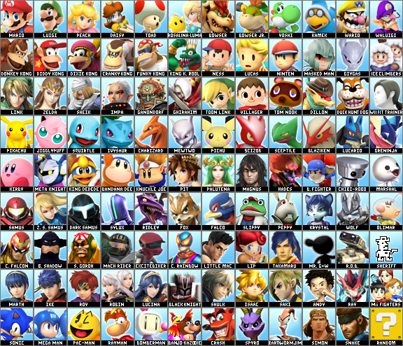 Super Smash Bros Ultimate Roster by Lucas-Zero on DeviantArt