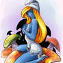 J-Scott-Campbell and Eddy-Swan's Smurfette - Color