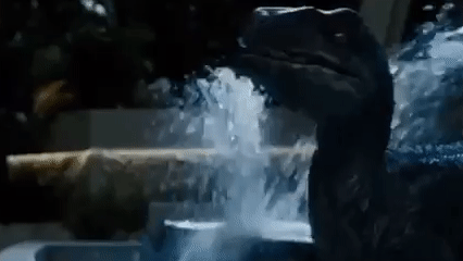 Cartoon Raptor Rapping Gif Raptor roar by DracoAwesomeness on DeviantArt