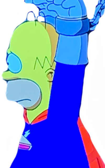 Homer Rage Neck Homer captured by DracoAwesomeness on DeviantArt