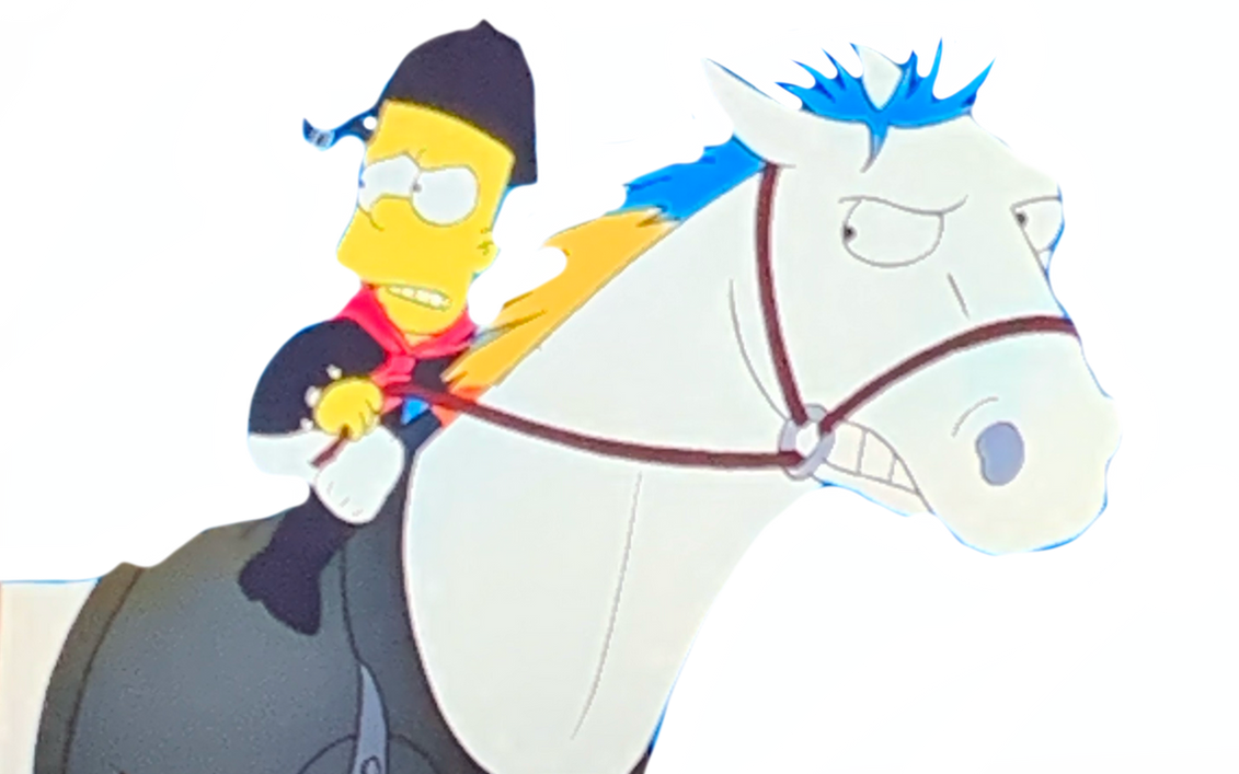 Bart riding a Horse by DracoAwesomeness on DeviantArt