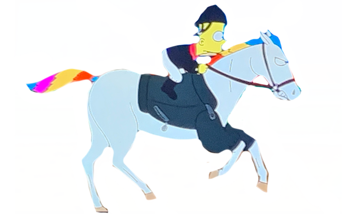 Bart riding a horse by DracoAwesomeness on DeviantArt