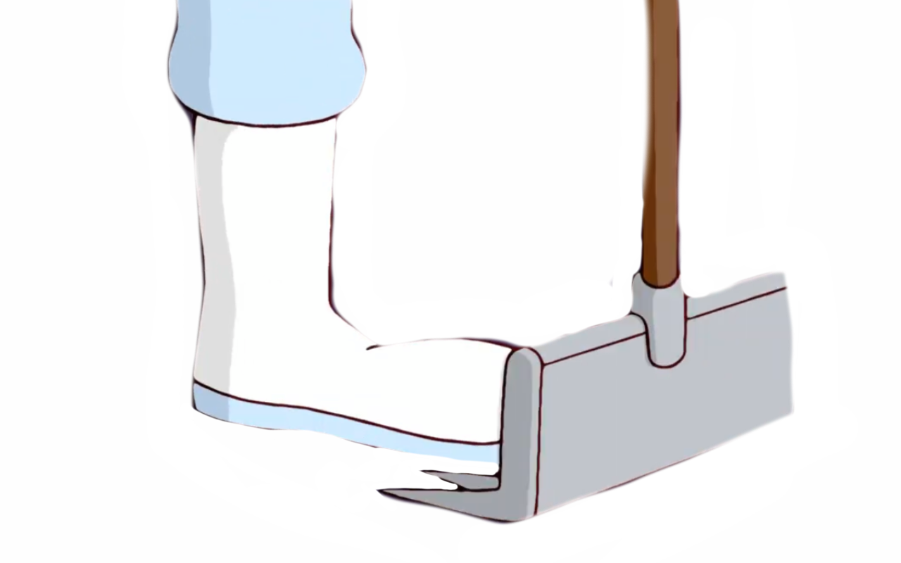 Sideshow bob steps on a rake by DracoAwesomeness on DeviantArt