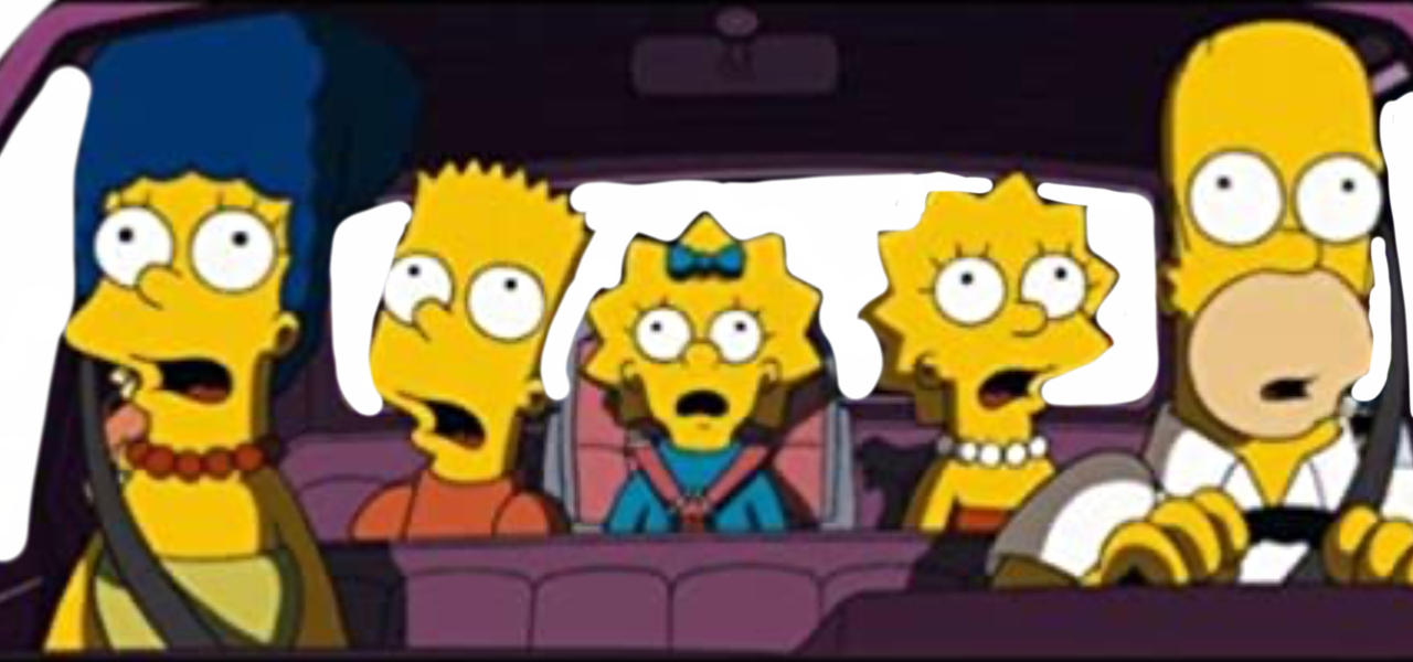 Simpsons On Auto Rack The Simpsons inside a car by DracoAwesomeness on DeviantArt